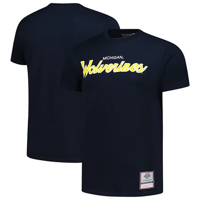 T-shirt bleu marine avec inscription Elite des Michigan Wolverines de Mitchell & Ness pour homme