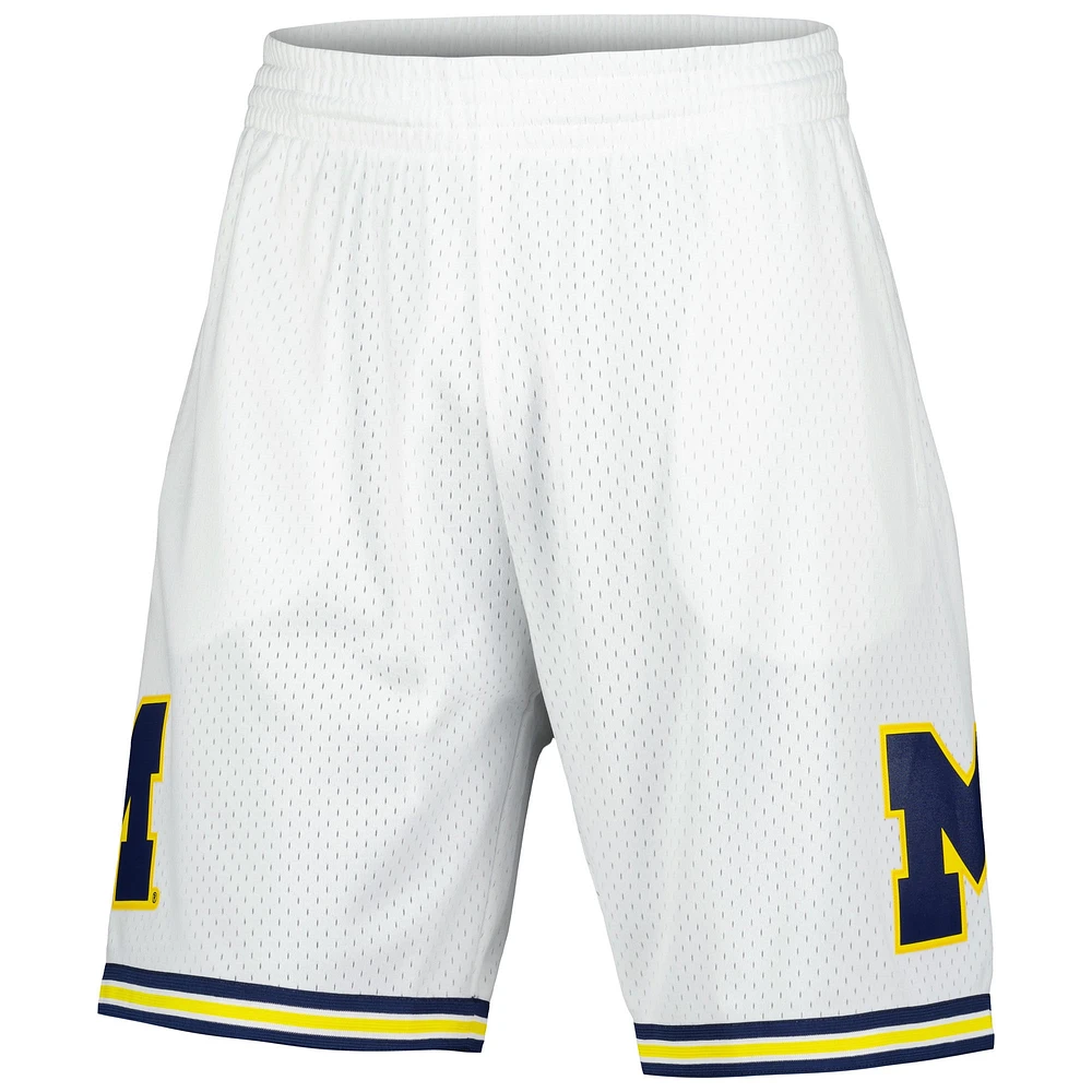 Short en jersey blanc Mitchell & Ness Michigan Wolverines 1991/92 pour hommes