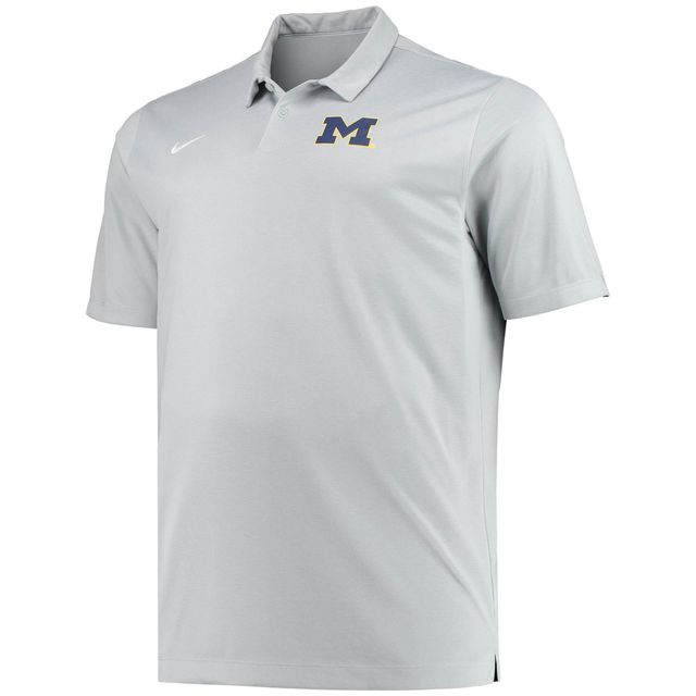 Polo de performance Nike Big & Tall pour hommes Michigan Wolverines en gris chiné