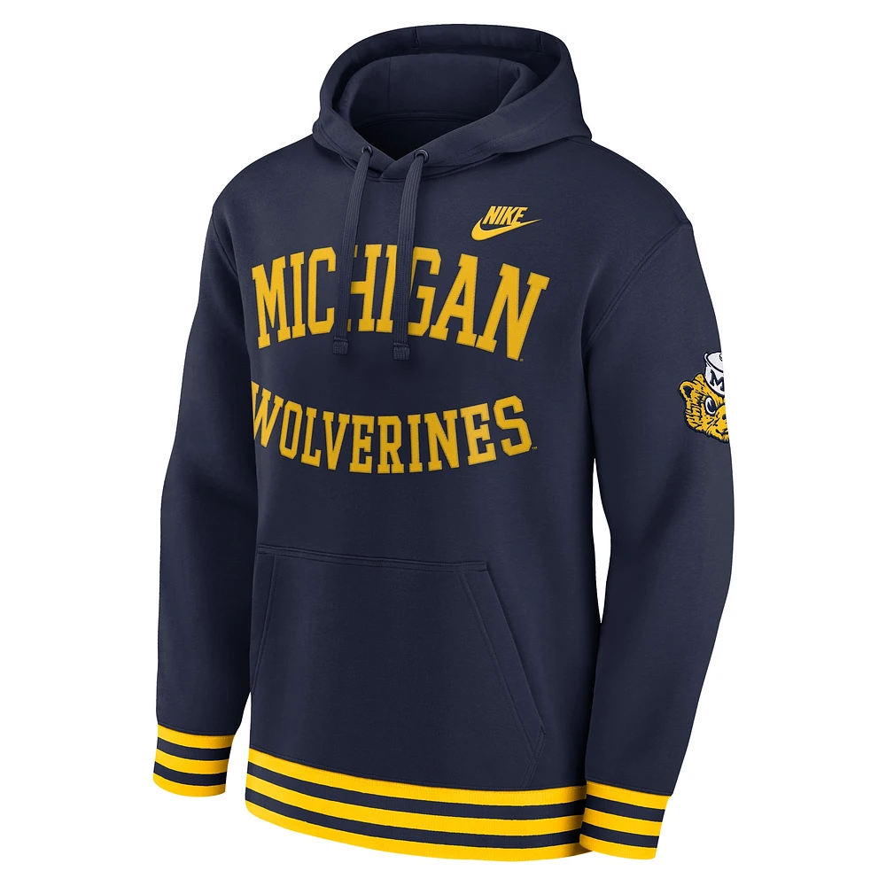 Men's Nike Navy Michigan Wolverines Legacy Retro Pullover Hoodie