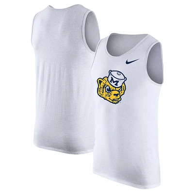 Débardeur Performance Nike Michigan Wolverines Vintage Logo pour homme blanc