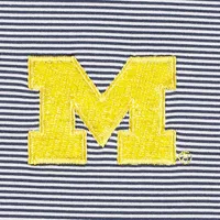Men's Peter Millar Navy Michigan Wolverines Jubilee Striped Performance Jersey Polo