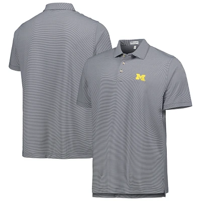 Polo en jersey rayé Performance Peter Millar Michigan Wolverines Jubilee pour homme