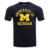 Men's Pro Standard Navy Michigan Wolverines Classic Stacked Logo T-Shirt