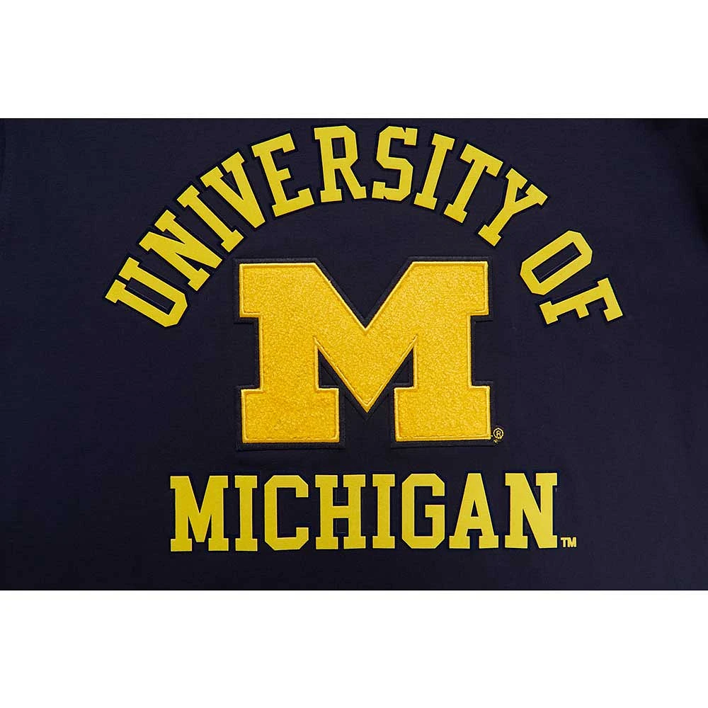 Men's Pro Standard Navy Michigan Wolverines Classic Stacked Logo T-Shirt
