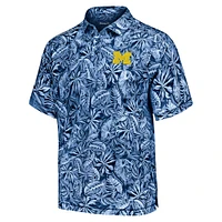 Men's Tommy Bahama Blue Michigan Wolverines Tropical Score IslandZone Polo