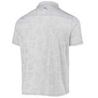 Men's Tommy Bahama Gray Michigan Wolverines Pineapple Palm Coast IslandZone Polo