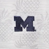 Men's Tommy Bahama Gray Michigan Wolverines Pineapple Palm Coast IslandZone Polo