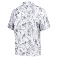 Men's Tommy Bahama Gray Michigan Wolverines Sport Cabana Shores IslandZone Tri-Blend Polo
