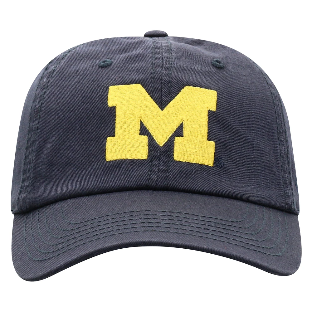 Men's Top of the World Navy Michigan Wolverines Team Logo Washed Adjustable Hat