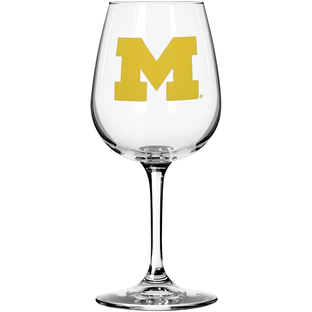 Michigan Wolverines 11oz. Team Mom Stemmed Wine Glass
