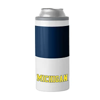 Michigan Wolverines 12oz. Colorblock Slim Can Cooler