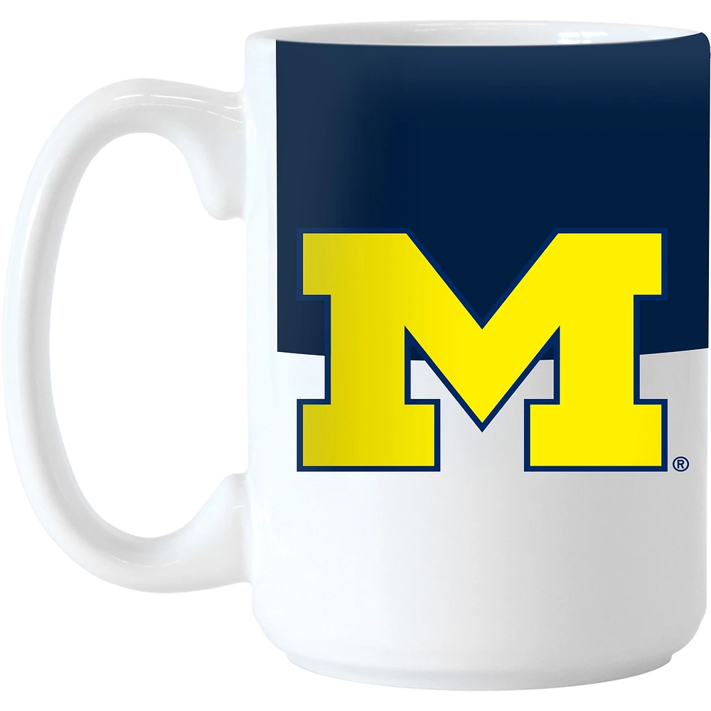 Michigan Wolverines 15oz. Colorblock Mug