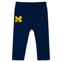 Newborn & Infant Michigan Wolverines Double Up Long Sleeve Bodysuit Pant Set