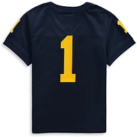 Jordan Brand #1 Navy Michigan Wolverines Team Replica Maillot de football pour enfants d'âge préscolaire