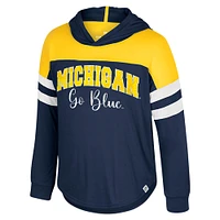 Toddler Colosseum Navy Michigan Wolverines Reflection Hoodie Long Sleeve T-Shirt