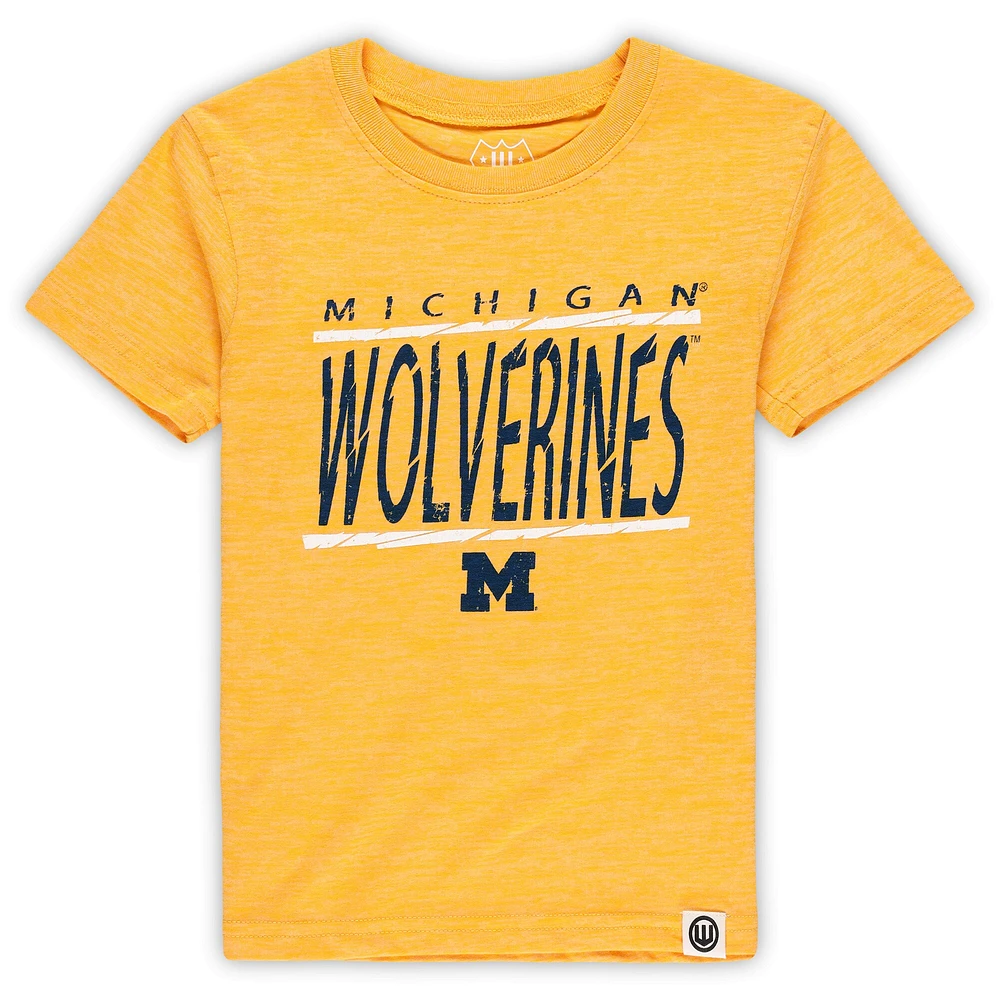 Toddler Wes & Willy  Maize Michigan Wolverines/Navy T-Shirt Shorts Set