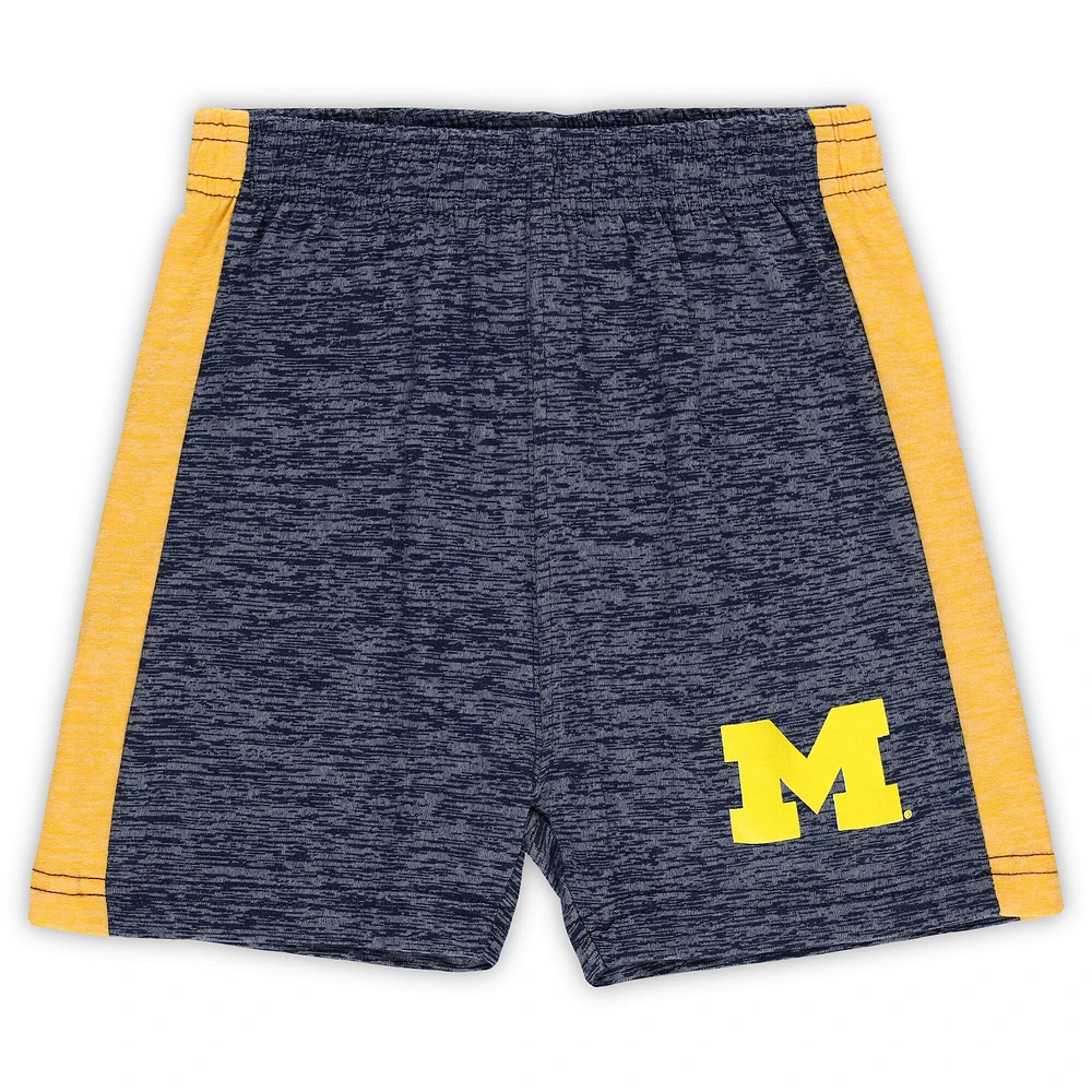 Toddler Wes & Willy  Maize Michigan Wolverines/Navy T-Shirt Shorts Set