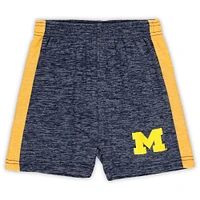 Toddler Wes & Willy  Maize Michigan Wolverines/Navy T-Shirt Shorts Set