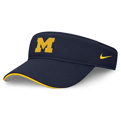 Visière ajustable unisexe Nike bleu marine Michigan Wolverines 2025 Dugout Softball Ace Performance