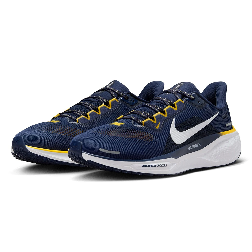 Chaussures de course unisexes Nike Zoom Pegasus 41 bleu marine Michigan Wolverines
