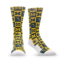 Unisex Strideline Michigan Wolverines Premium 70's Bedding Crew Socks