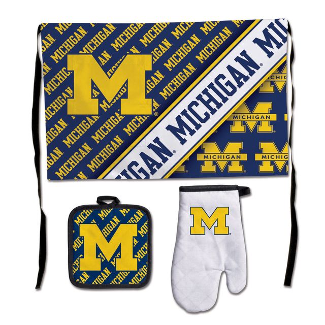Ensemble de 3 barbecues WinCraft Michigan Wolverines