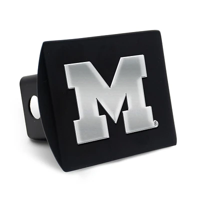 Housse d'attelage WinCraft Michigan Wolverines Premium en métal chromé avec logo