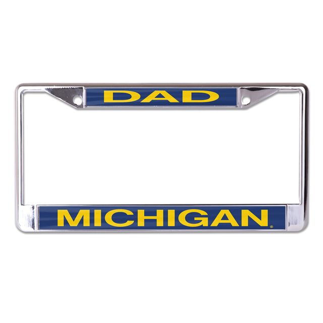 Cadre de plaque d'immatriculation WinCraft Michigan Wolverines S/L Dad