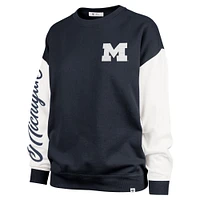 Women's '47  Navy Michigan Wolverines Double Header Rise Andie Pullover Sweatshirt