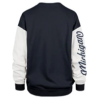 Women's '47  Navy Michigan Wolverines Double Header Rise Andie Pullover Sweatshirt
