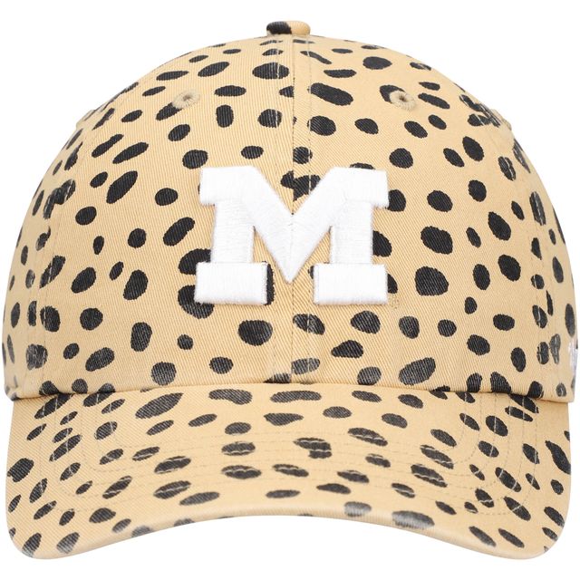 Chapeau réglable '47 Michigan Wolverines Cheetah Clean Up pour femmes