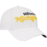 Women's '47 White Michigan Wolverines Pensacola Clean Up Adjustable Hat