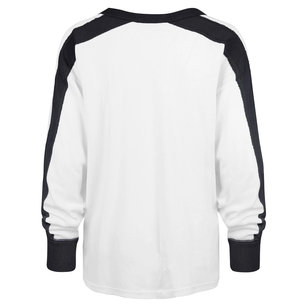 Women's '47 White Michigan Wolverines Premier Caribou Long Sleeve T-Shirt