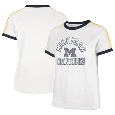 T-shirt blanc '47 Michigan Wolverines Sweet Heat Peyton pour femmes