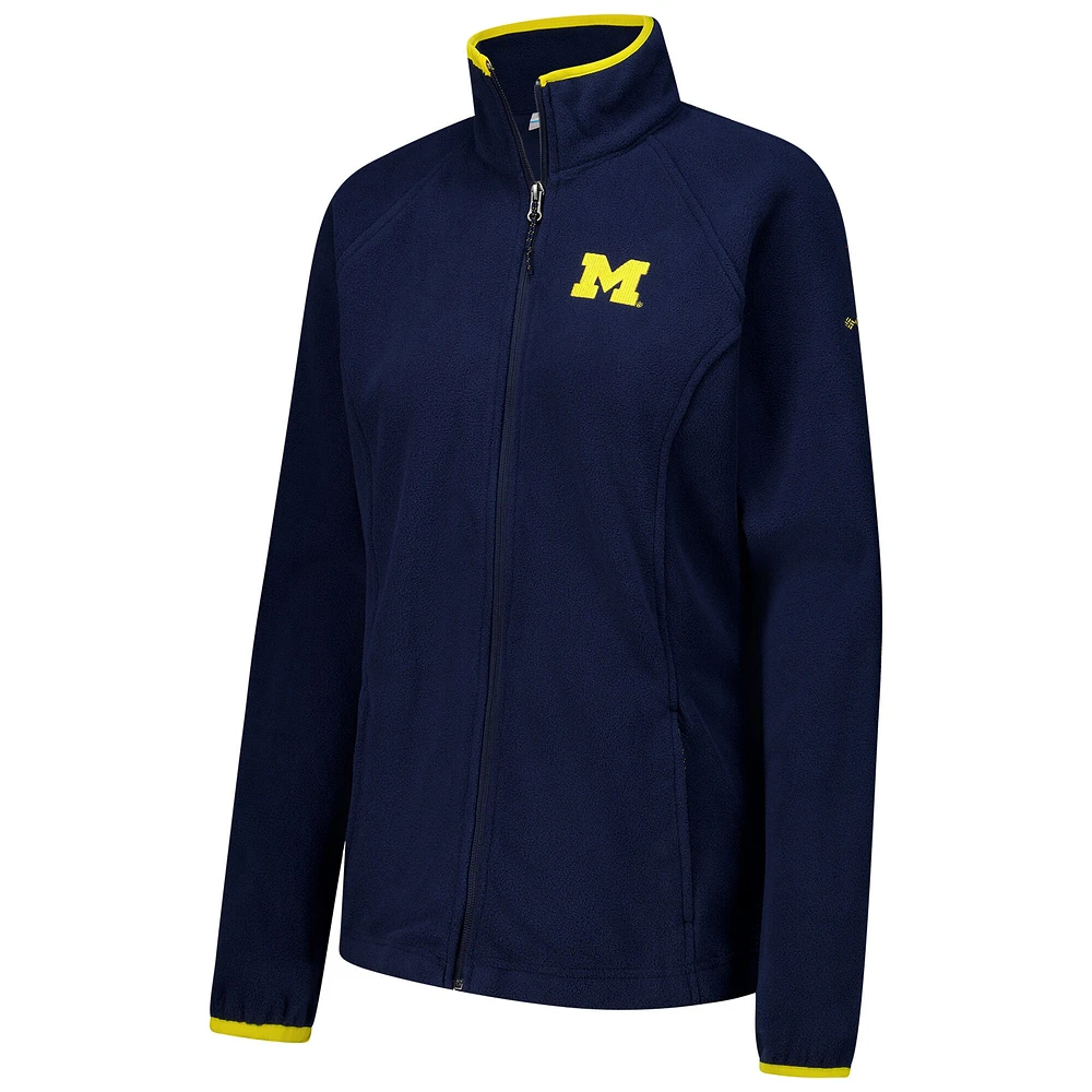 Veste polaire entièrement zippée Columbia Michigan Wolverines Give & Go II pour femme