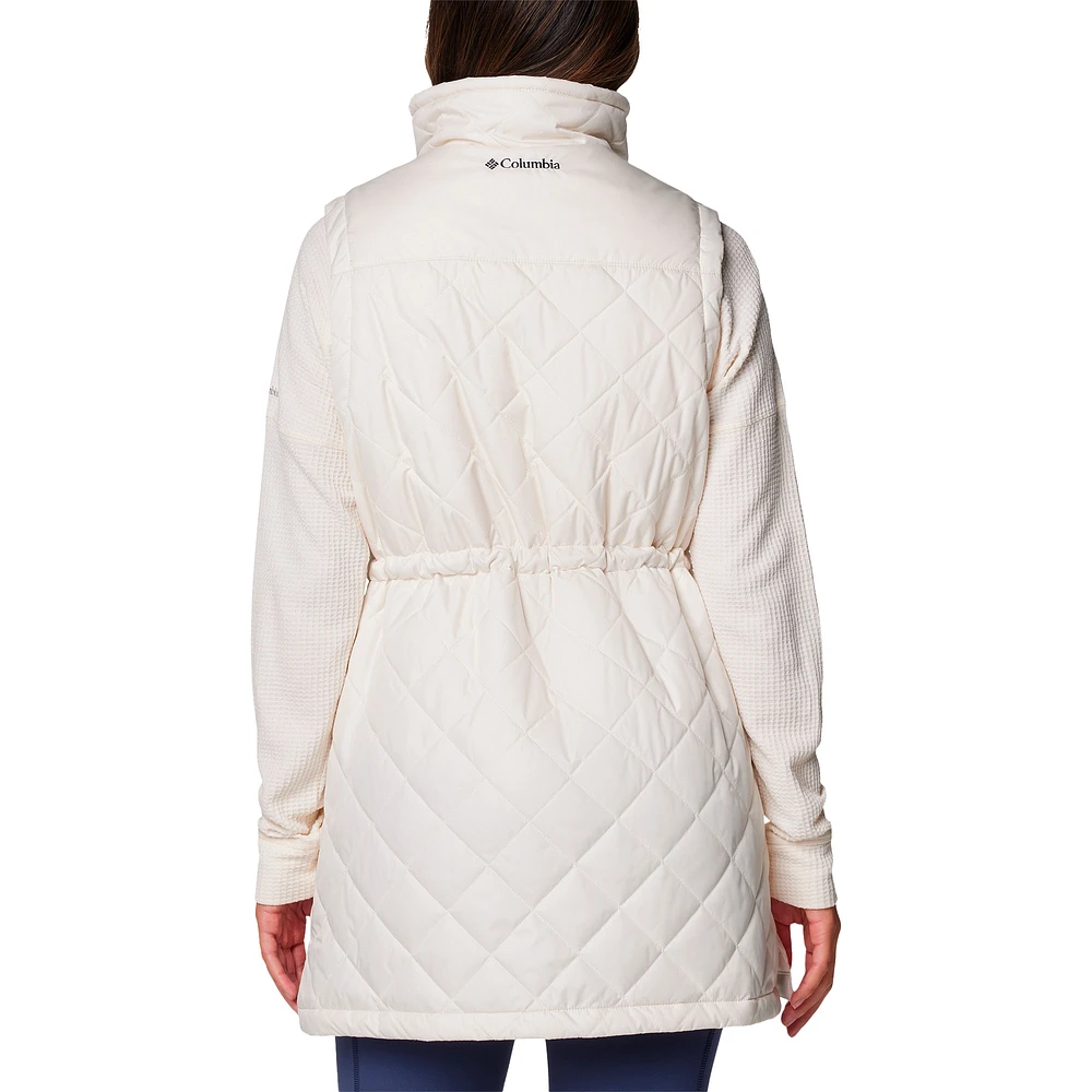Women's Columbia White Michigan Wolverines Crested Peak Full-Zip Vest