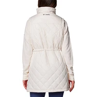 Women's Columbia White Michigan Wolverines Crested Peak Full-Zip Vest