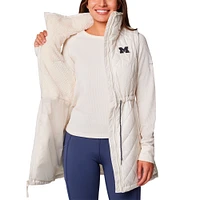 Women's Columbia White Michigan Wolverines Crested Peak Full-Zip Vest