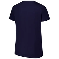 Women's Fanatics Navy Michigan Wolverines Plus Lean Scoop Neck T-Shirt