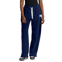 Women's Fanatics Navy Michigan Wolverines Prime Supersoft Fleece Flaired Sweatpants