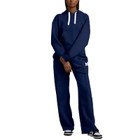 Women's Fanatics Navy Michigan Wolverines Prime Supersoft Fleece Flaired Sweatpants