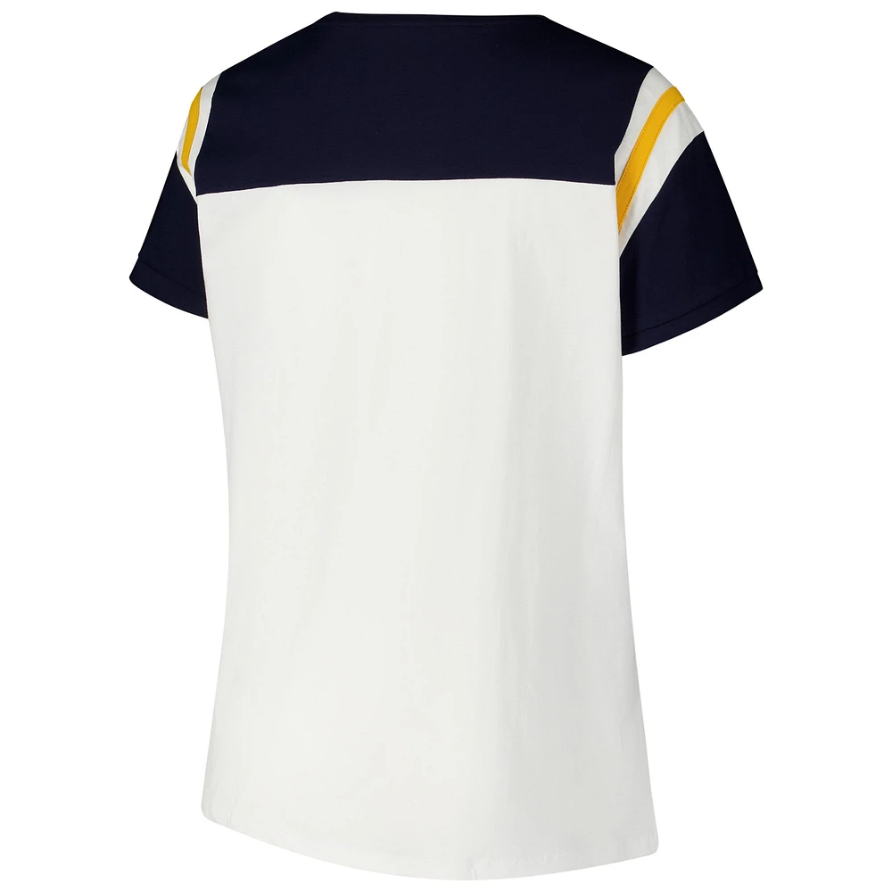 Women's Fanatics  White Michigan Wolverines Plus Winning Gear T-Shirt