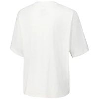 Women's Pressbox White Michigan Wolverines Rock & Roll Slub T-Shirt