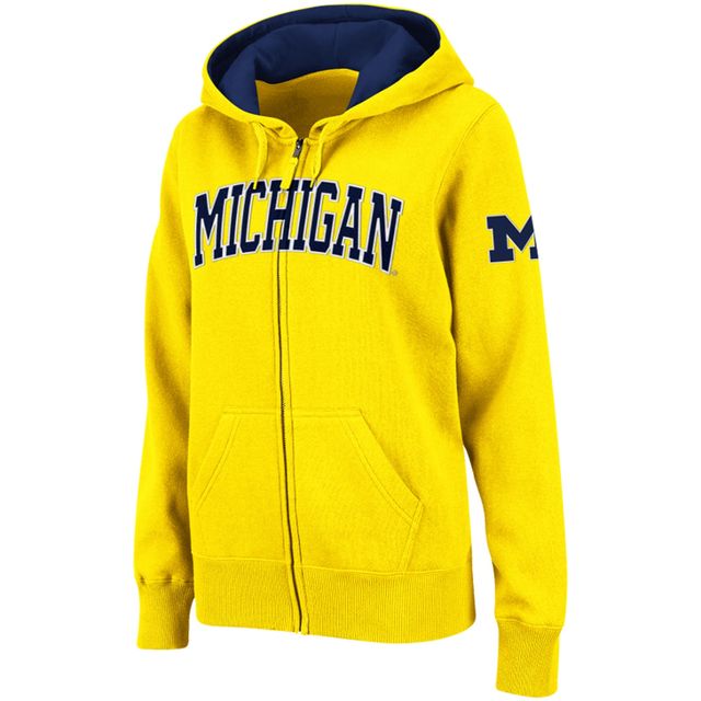 Sweat à capuche entièrement zippé Stadium Athletic Gold Michigan Wolverines pour femme
