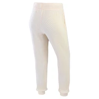 Women's WEAR by Erin Andrews  Cream Michigan Wolverines Rib-Knit Long Sleeve T-Shirt & Pants Lounge Set
