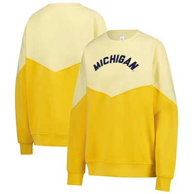 Sweat-shirt oversize jaune Michigan Wolverines Bestie pour femme ZooZatz