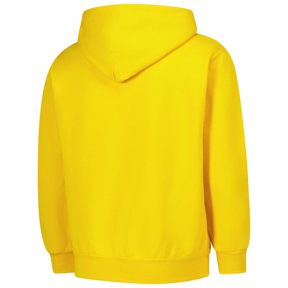 Youth Champion Maize Michigan Wolverines Campus Pullover Hoodie