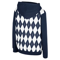 Youth Colosseum Navy Michigan Wolverines Argyle The Dealio Pullover Hoodie