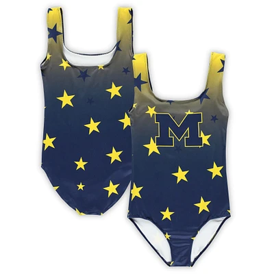 Justaucorps de danse ZooZatz pour jeunes Michigan Wolverines bleu marine